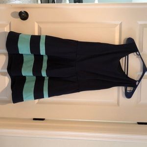 Navy/Mint Stripe Dress